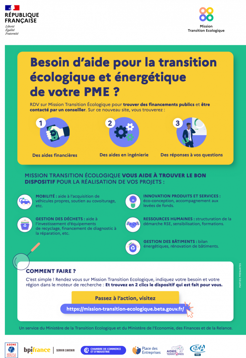 Infographie Mission Transition écologique