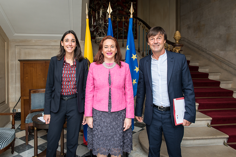 Nicolas Hulot, Brune Poirson et Maria Fernanda Espinosa